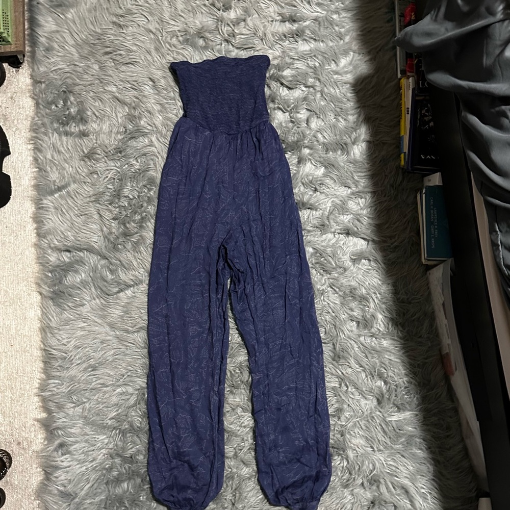 Ecote Smocked Strapless Jumpsuit